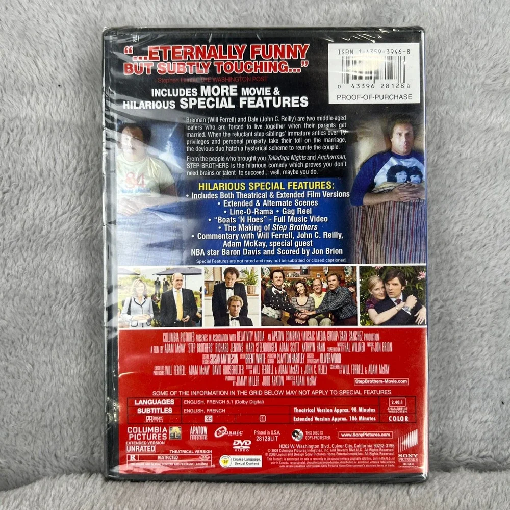 Step Brothers Unrated DVD New Sealed Widescreen Will Ferrell John Reilly Comedy